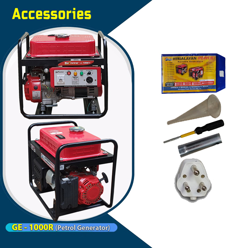 1 KVA ultra light weight portable  Petrol Generator, Recoil Start Model GE-1000R,  
